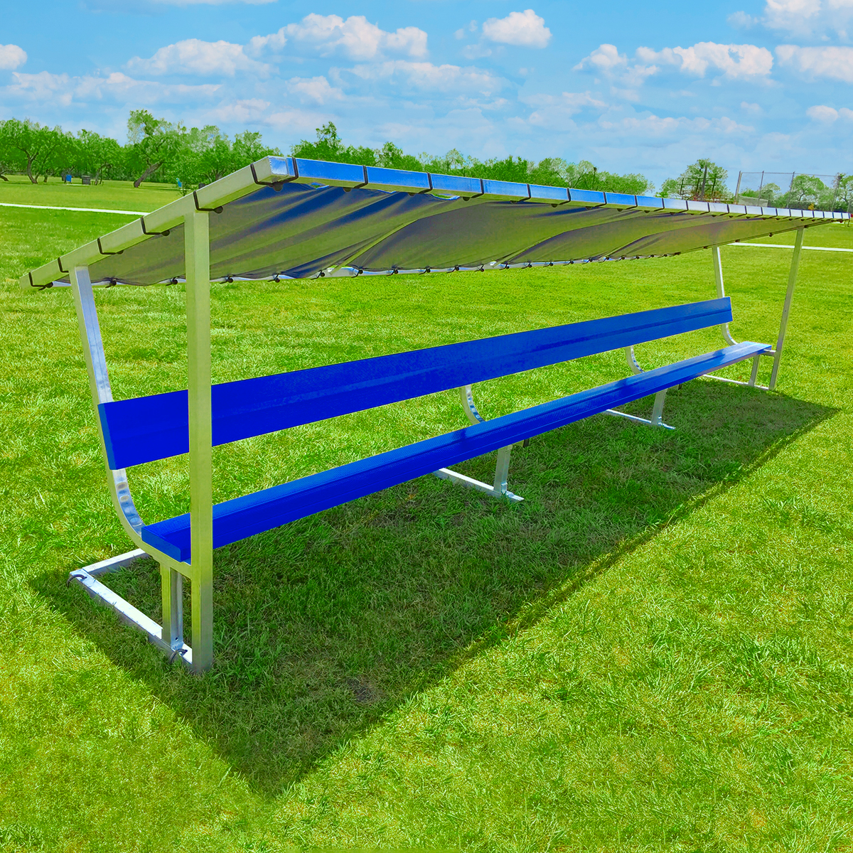 Covered Athletic Team Bench - Your Keeper Goals Athletic Equipment ⋆